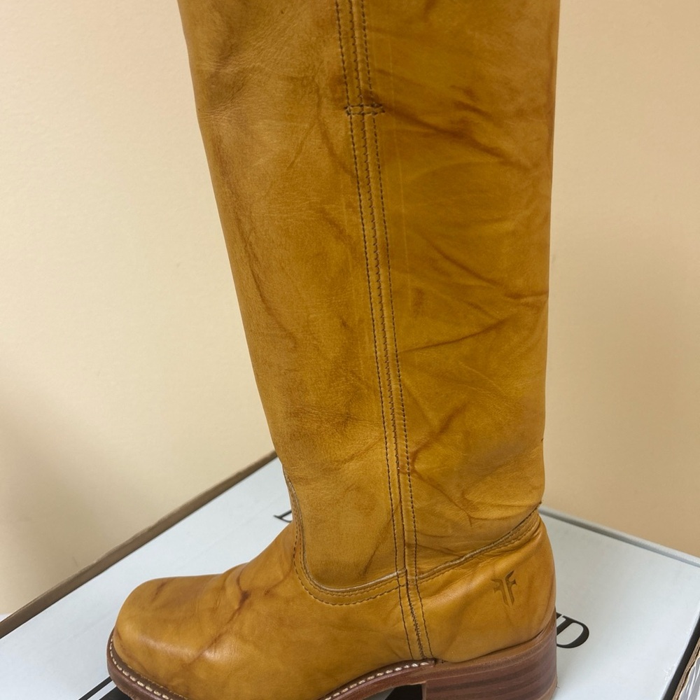 Frye Campus 14l boots Banana Size 7.5 Width Medium, Style 77050-2 - Picture 4 of 14